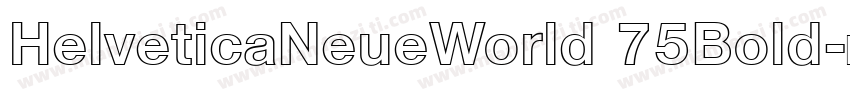 HelveticaNeueWorld 75Bold字体转换